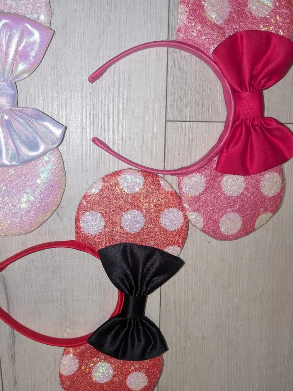 Disney Minnie Mouse Ears Headband Lot of 3 - Girls One Size